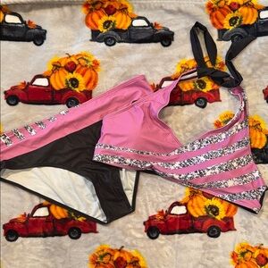 Denater Pink and Black Women's bikini